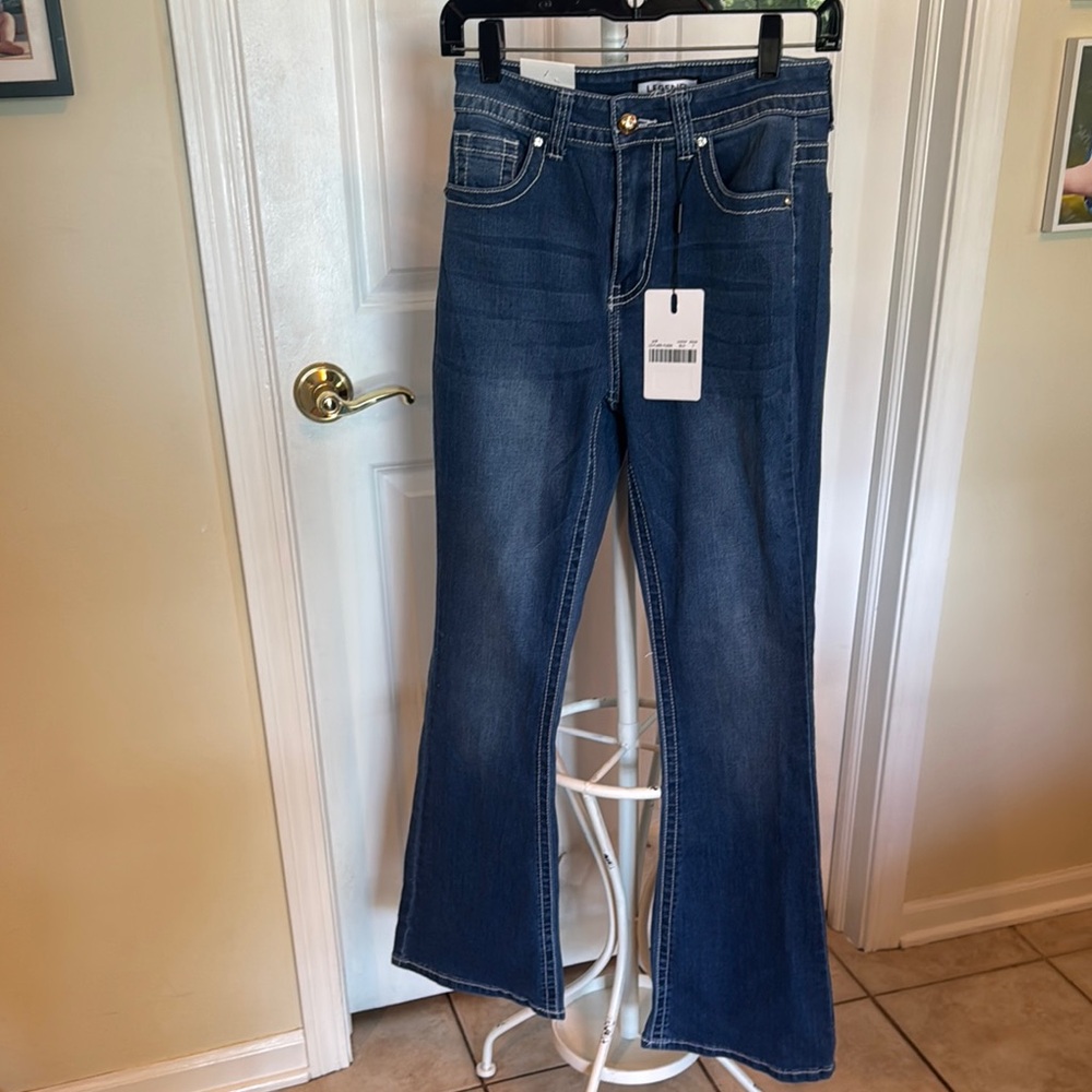 Blue Flare & Wide Leg Jeans Classic Denim